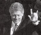 Clinton Teufelsgruß